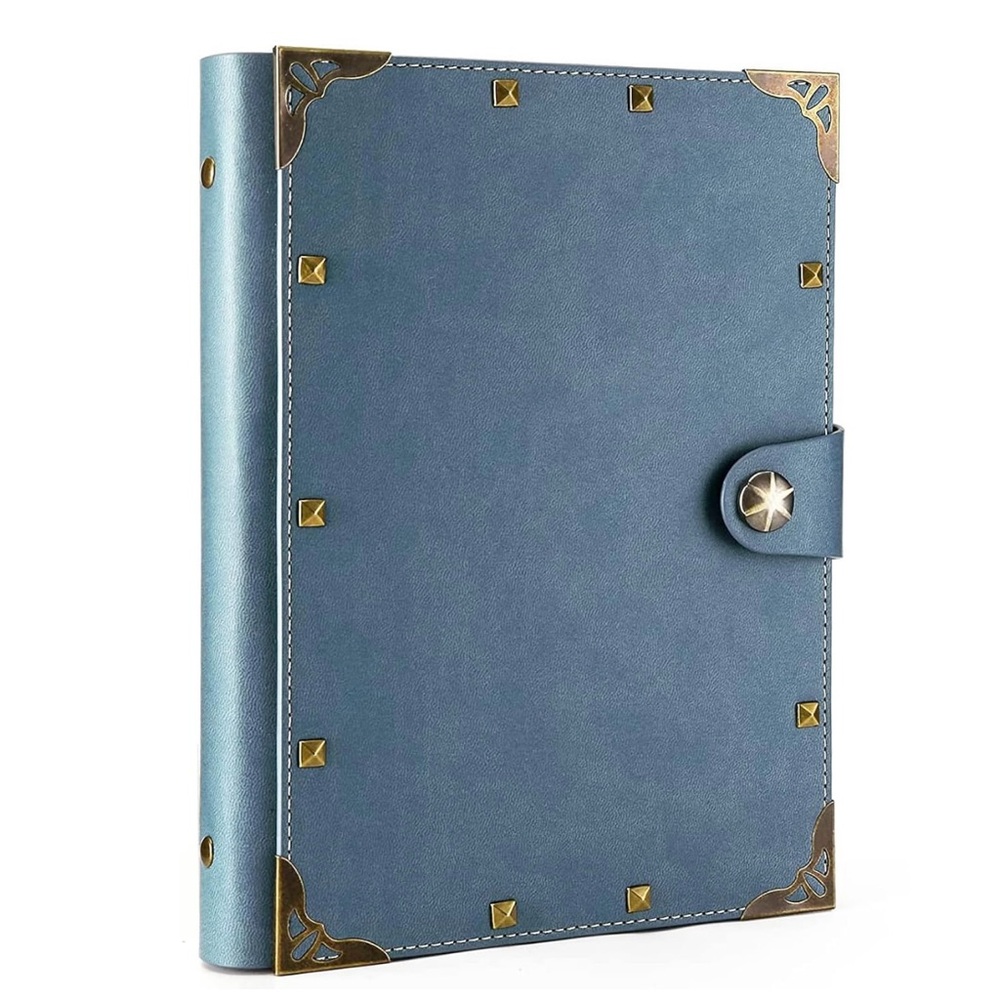 Stylish Blue Journal with Gold Details
